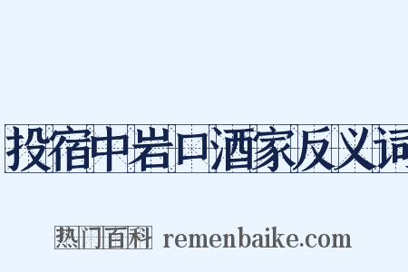 投宿中岩口酒家反义词是什么意思的图片